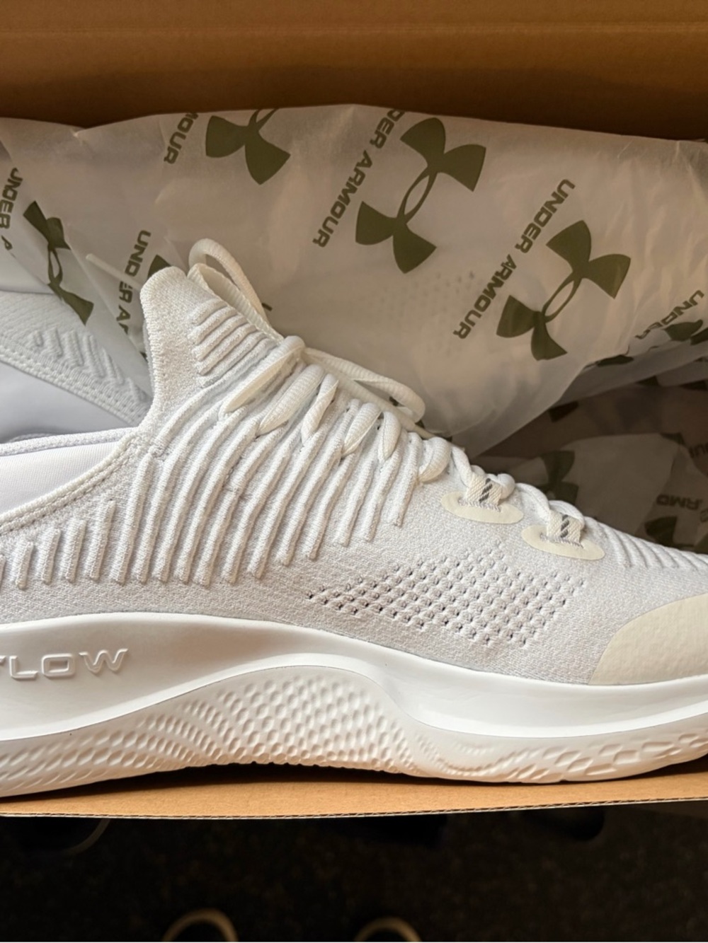 Under Armour All-White Athletic Running Shoes - Picture 2 of 3